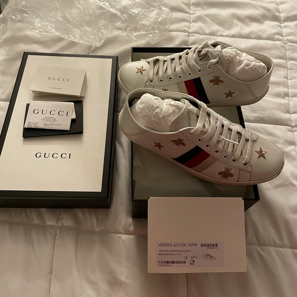 Gucci Ace Sneakers with Bees and Stars